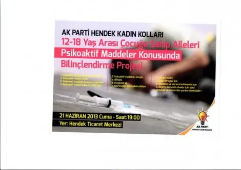 Ak parti hendek kadin kollarindan psikoaktif maddeler konusunda bilinçlendirme programi