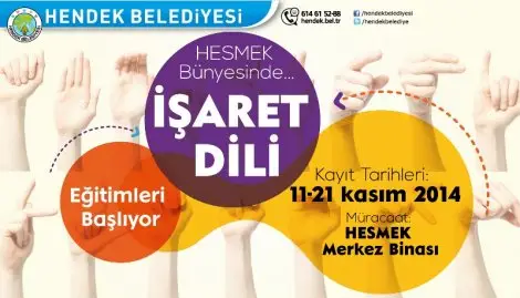 Hendek’te “işaret dili kursu”