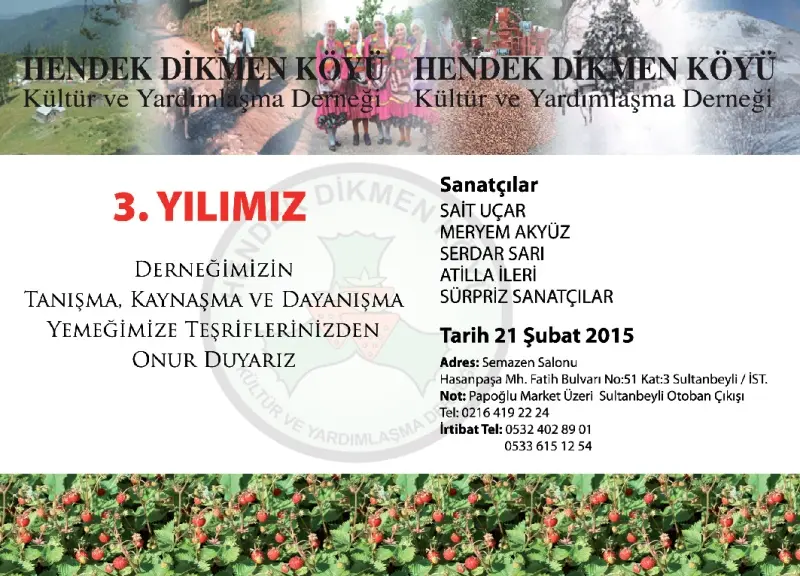 Haber: Dikmen’liler Sultanbeyli’de Buluşuyor - Öne Çıkan