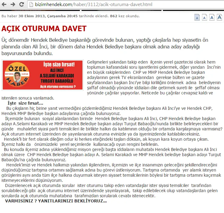Haber: Babaoğlu’ndan İnci’ye Yanıt - Galeri-1