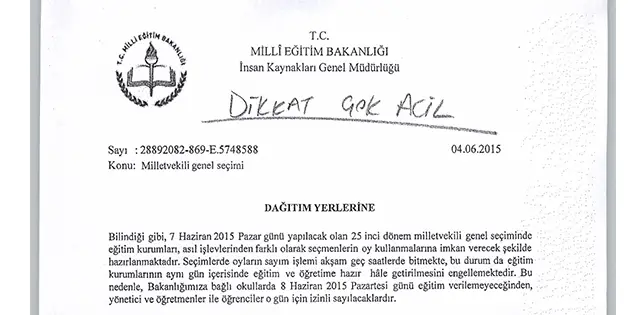 MİLLİ EĞİTİM'DEN TATİL AÇIKLAMASI