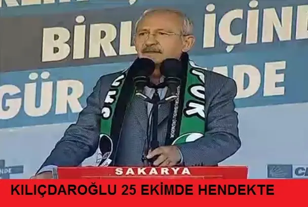 Haber: CHP Genel Başkanı Kılıçdaroğlu 25 Ekim’de Hendek’e geliyor - Öne Çıkan