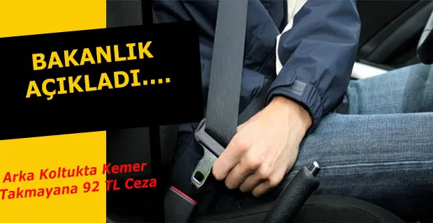 Haber: Arka Koltukta Kemer Takmayana Ceza - Öne Çıkan