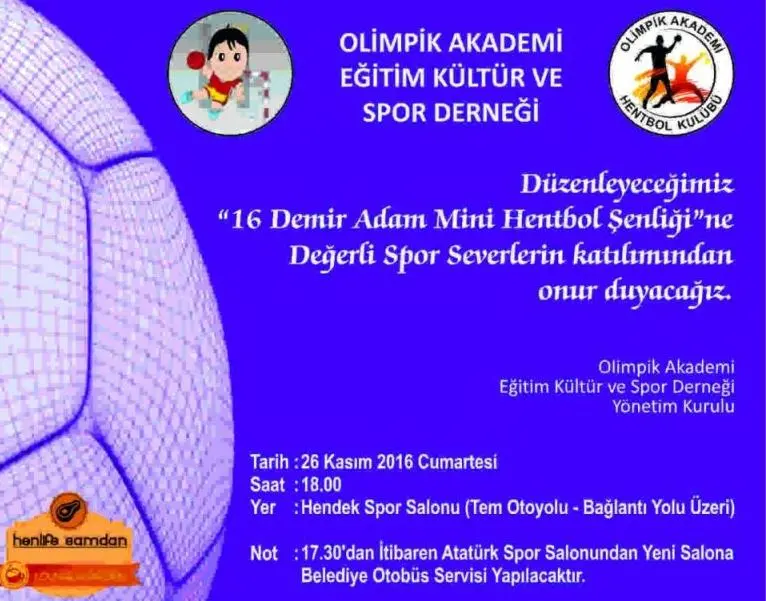 Haber: Hentbol Şenliğine Davet - Öne Çıkan