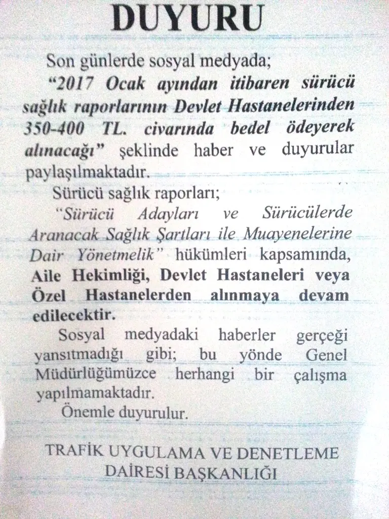 Haber: Emniyet'ten Ehliyet Duyurusu - Galeri-1