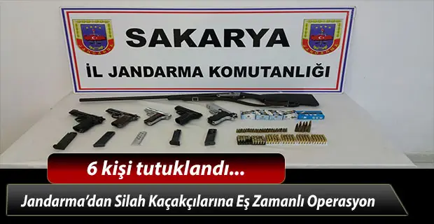 Jandarma’dan Silah Kaçakçılarına Eş Zamanlı Operasyon