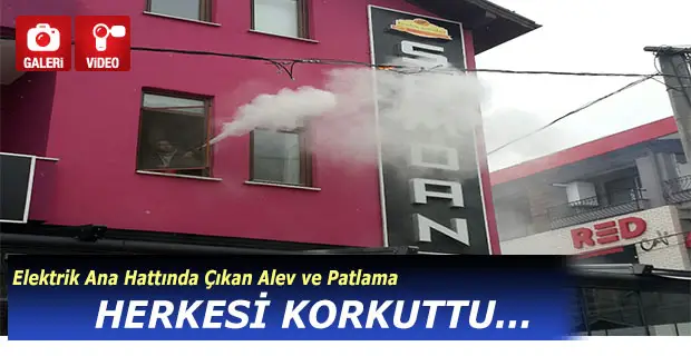 Yanmaya Başlayan Ana Hat Elektrik Kablosu Korkuttu
