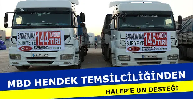 MBD HENDEK TEMSİLCİLİĞİNDEN HALEP'E UN DESTEĞİ
