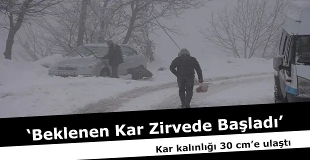 Beklenen Kar Zirvede Erken Başladı
