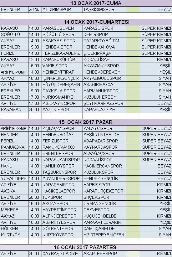 Haber: Amatör Kümede Maç Programı Belli Oldu - Galeri-1