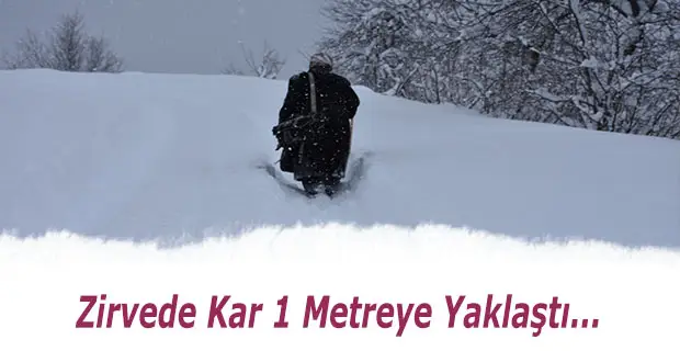 Zirvede Kar 1 Metreye Yaklaştı