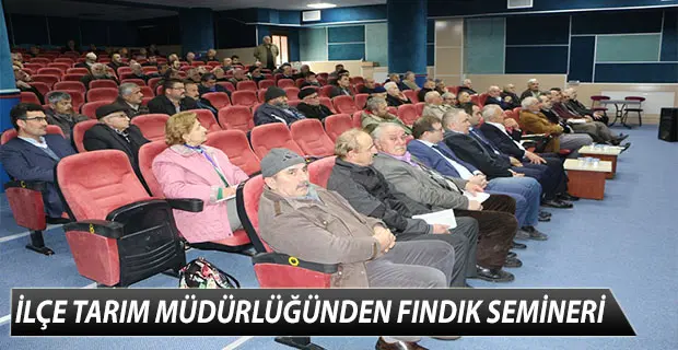 Haber: İLÇE TARIM MÜDÜRLÜĞÜNDEN FINDIK SEMİNERİ - Öne Çıkan