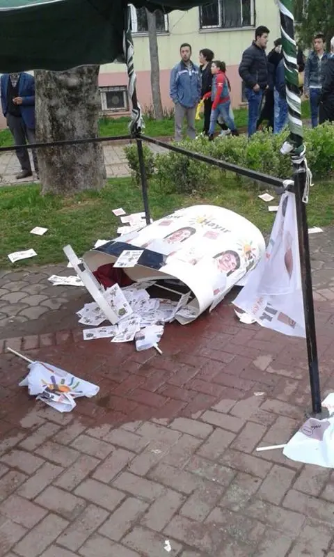 Haber: CHP Gençliğinin Açtığı Standa Saldırı - Galeri-1