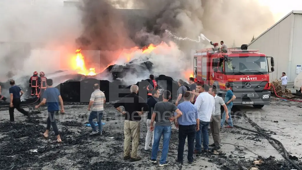 Haber: Hendek’te Fabrikada Yangın Çıktı Gökyüzü Siyaha Büründü - Galeri-3