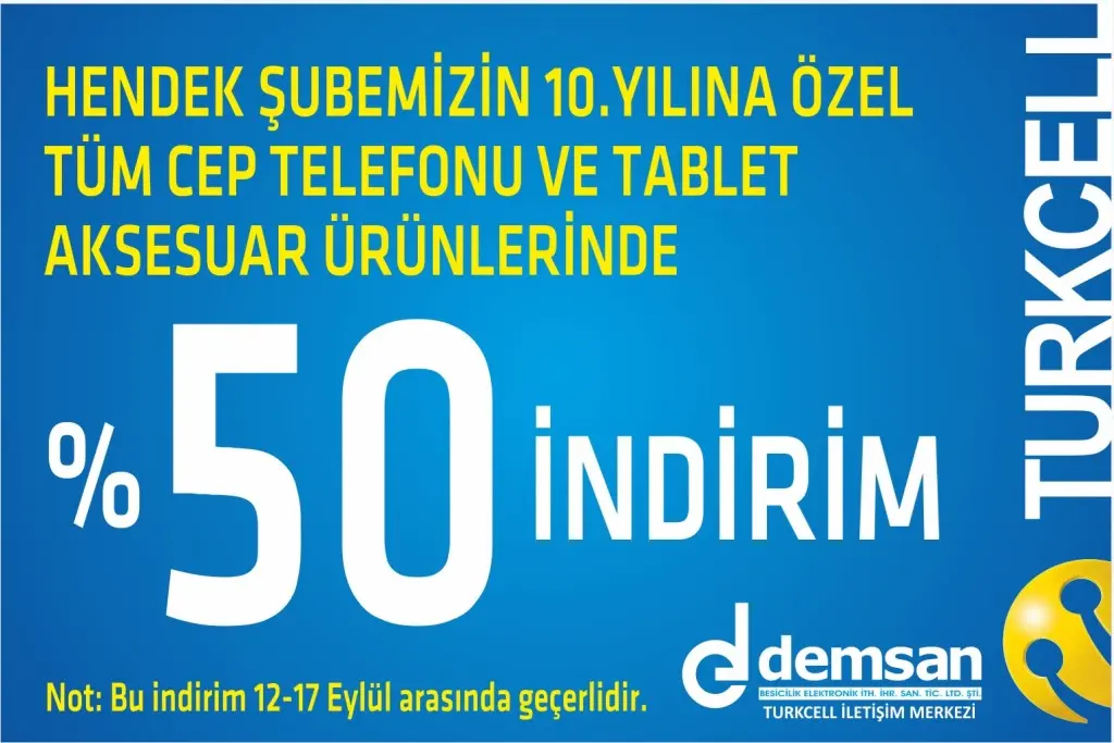Haber: Demsan Turkcell İletişim Merkezinden 10. Yılında Büyük İndirim - Öne Çıkan