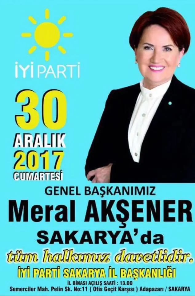 Haber: Akşener Sakarya’ya Geliyor - Öne Çıkan