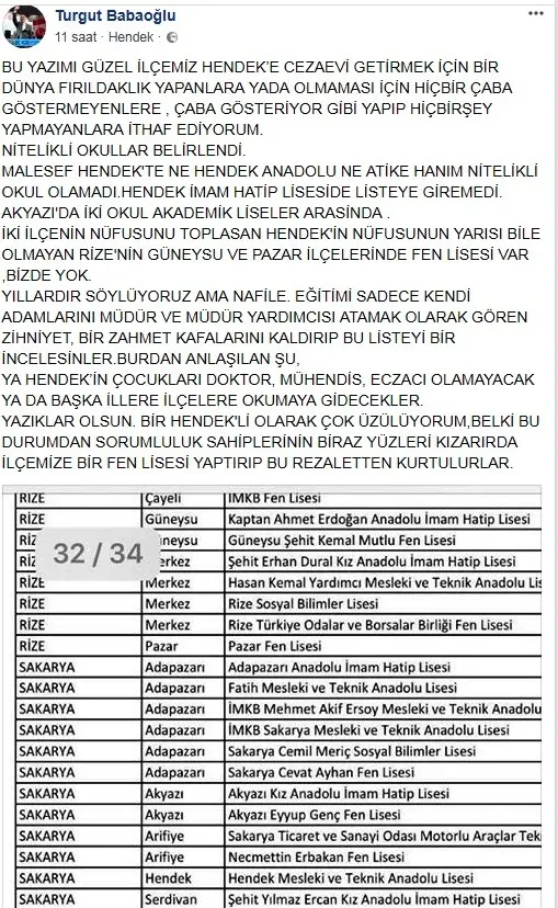 Haber: Babaoğlu’ndan Nitelikli Okul Listesine Tepki - Galeri-1