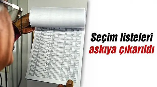 Seçmen Listeleri Muhtarlıklarda Askıya Çıkarıldı