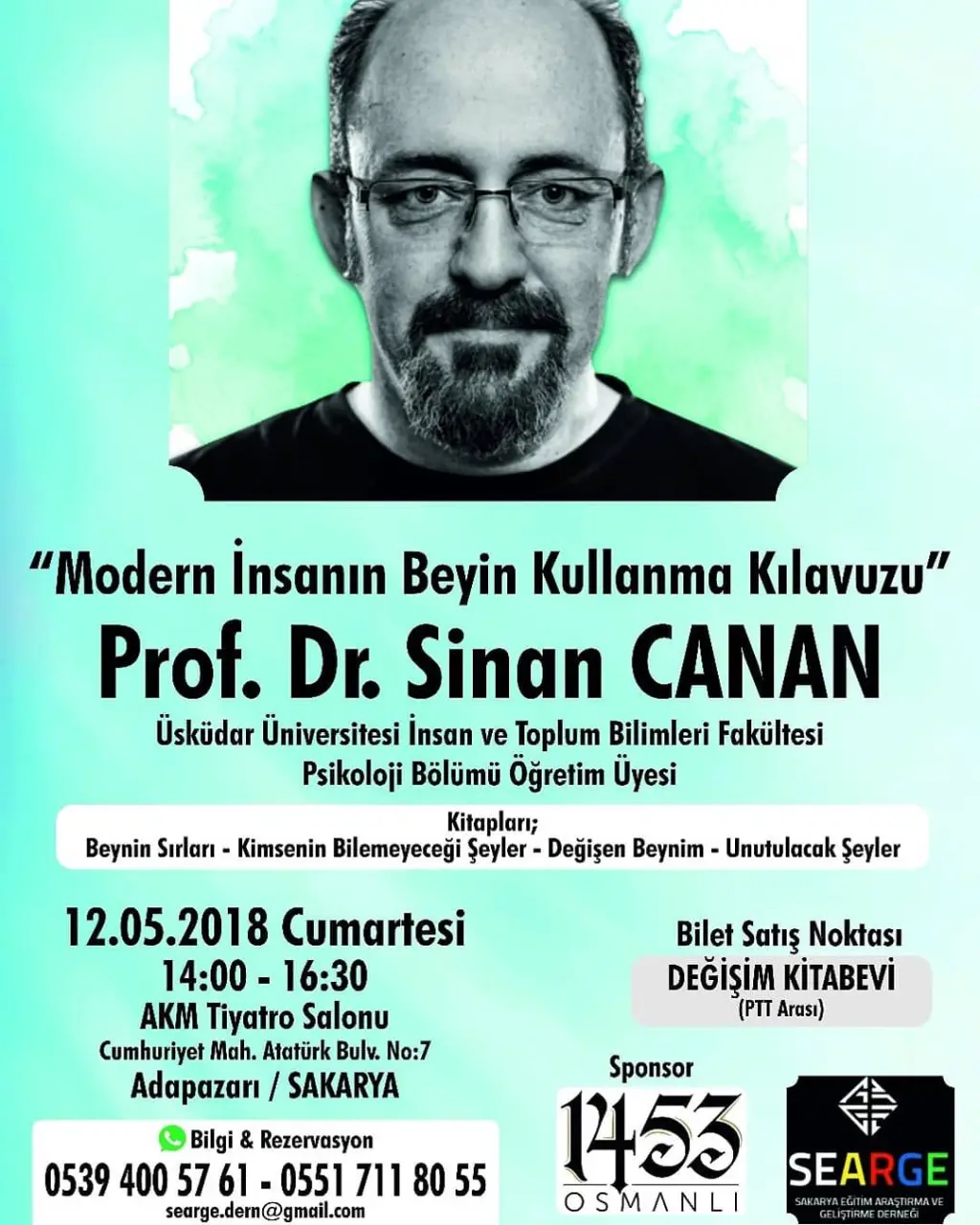 Haber: Prof. Dr. Sinan Canan ilk kez Sakarya'da - Öne Çıkan
