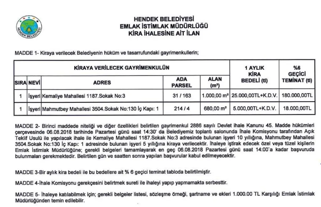 Haber: Belediyeden Açık Teklif Usulü İhale - Galeri-1