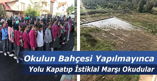 Yolu Kapatıp İstiklal Marşı Okudular