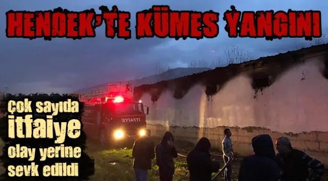 Hendek’te Tavuk Kümesinde Yangın