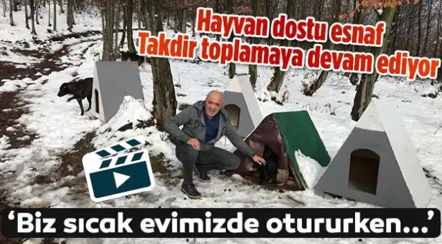 Hayvan dostu esnaf Takdir toplamaya devam ediyor