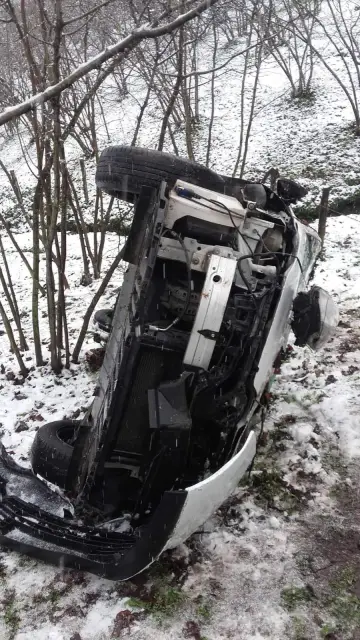 Halat Kopunca Tekrar Şarampole Uçtu