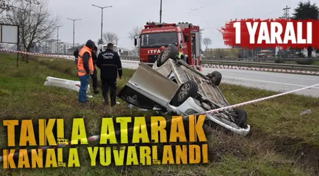 Takla Atarak Kanala Yuvarlandı