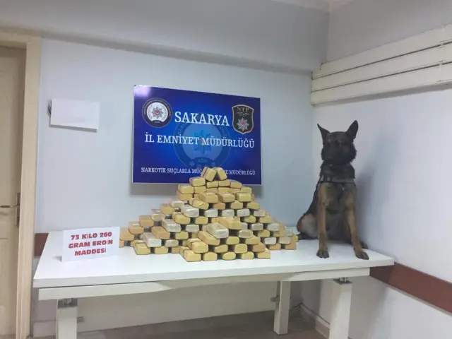 Hendek’te 73 Kg Eroin Ele Geçirildi