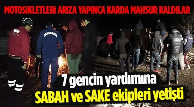 Mahsur Kalan 7 Genç Kurtarıldı