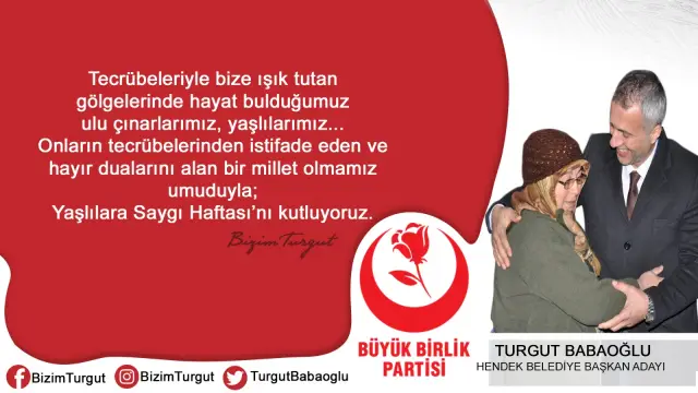 Babaoğlu’ndan Yaşlılar Haftası Mesajı