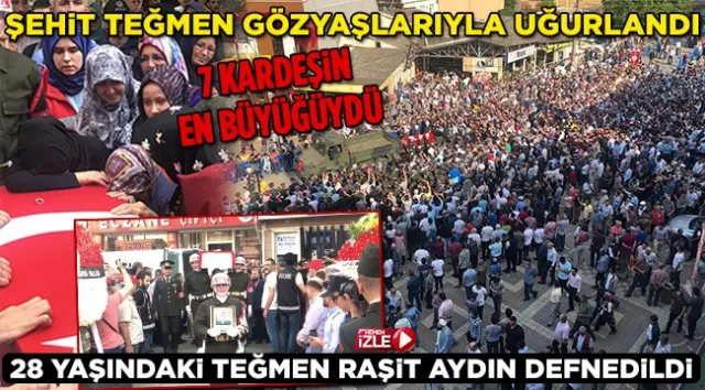 Şehidimiz Gözyaşları ile Uğurlandı