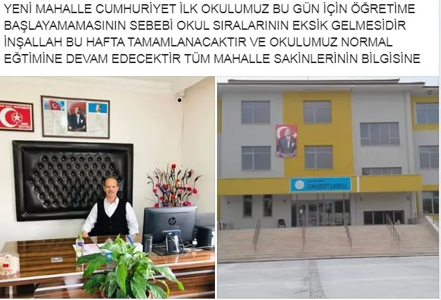 Haber: Cumhuriyet İlkokulu Sıra Yok Diye Açılamadı - Galeri-1