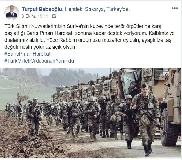 Haber: Babaoğlu’ndan Barış Pınarı Harekatına tam destek - Galeri-1