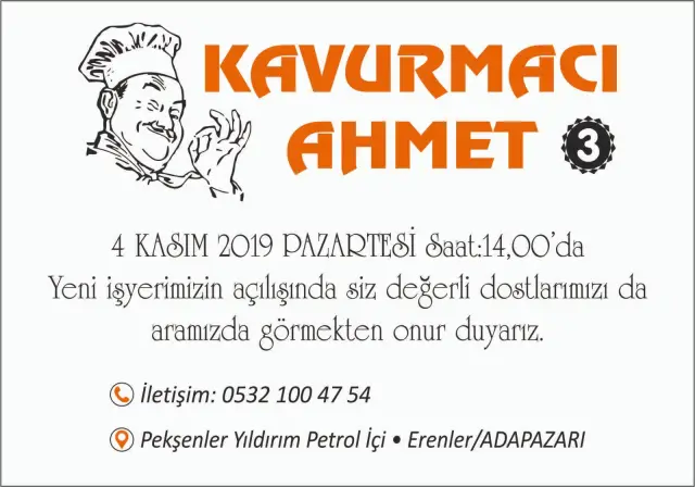 Kavurmacı Ahmet 3. Şubesini Açıyor