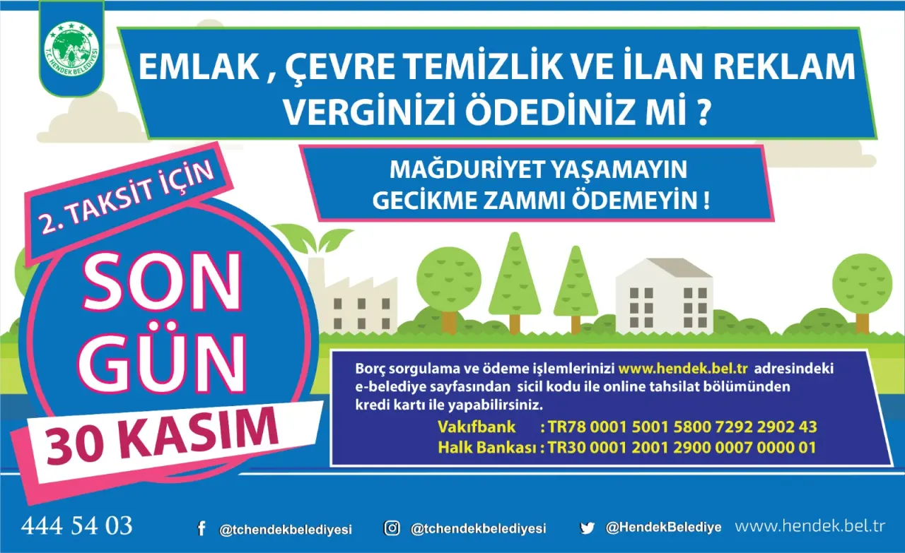 Haber: Hendek Belediyesinden 30 Kasım uyarısı - Öne Çıkan