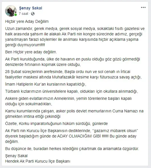 Haber: Sakal Aday Değilim Dedi - Galeri-1