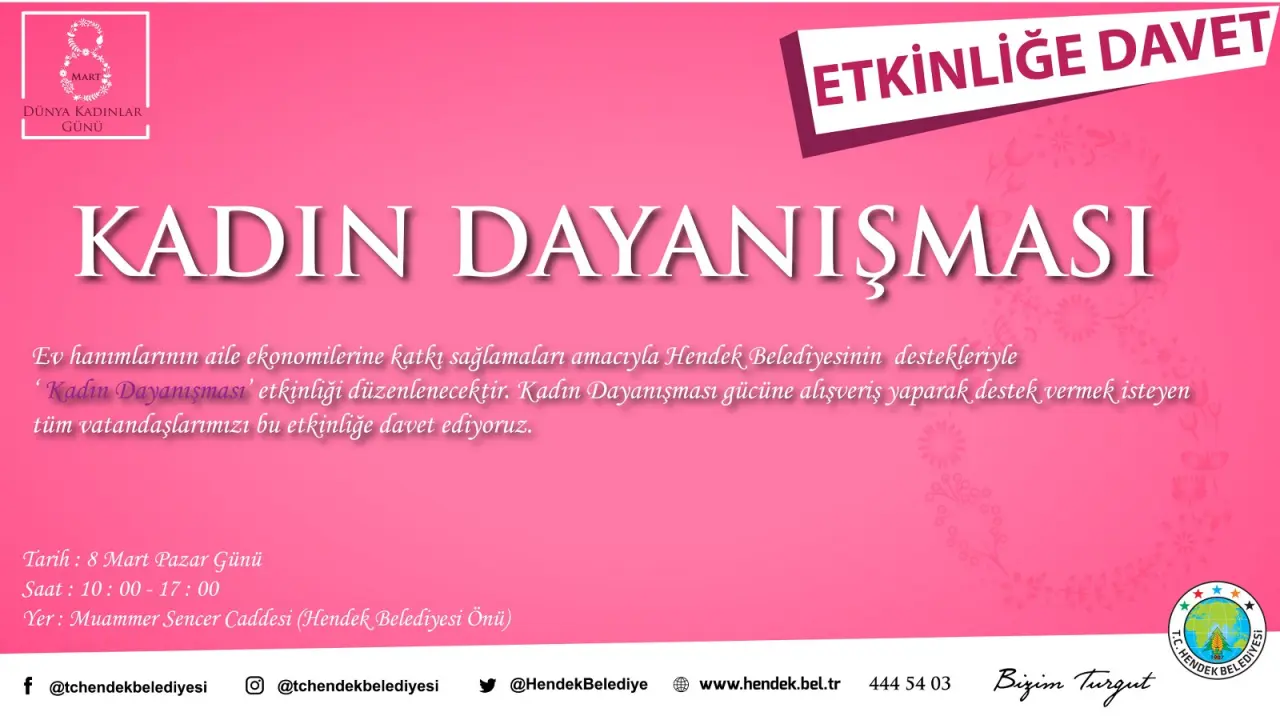 Haber: Hendek'te Kadın Dayanışması - Öne Çıkan