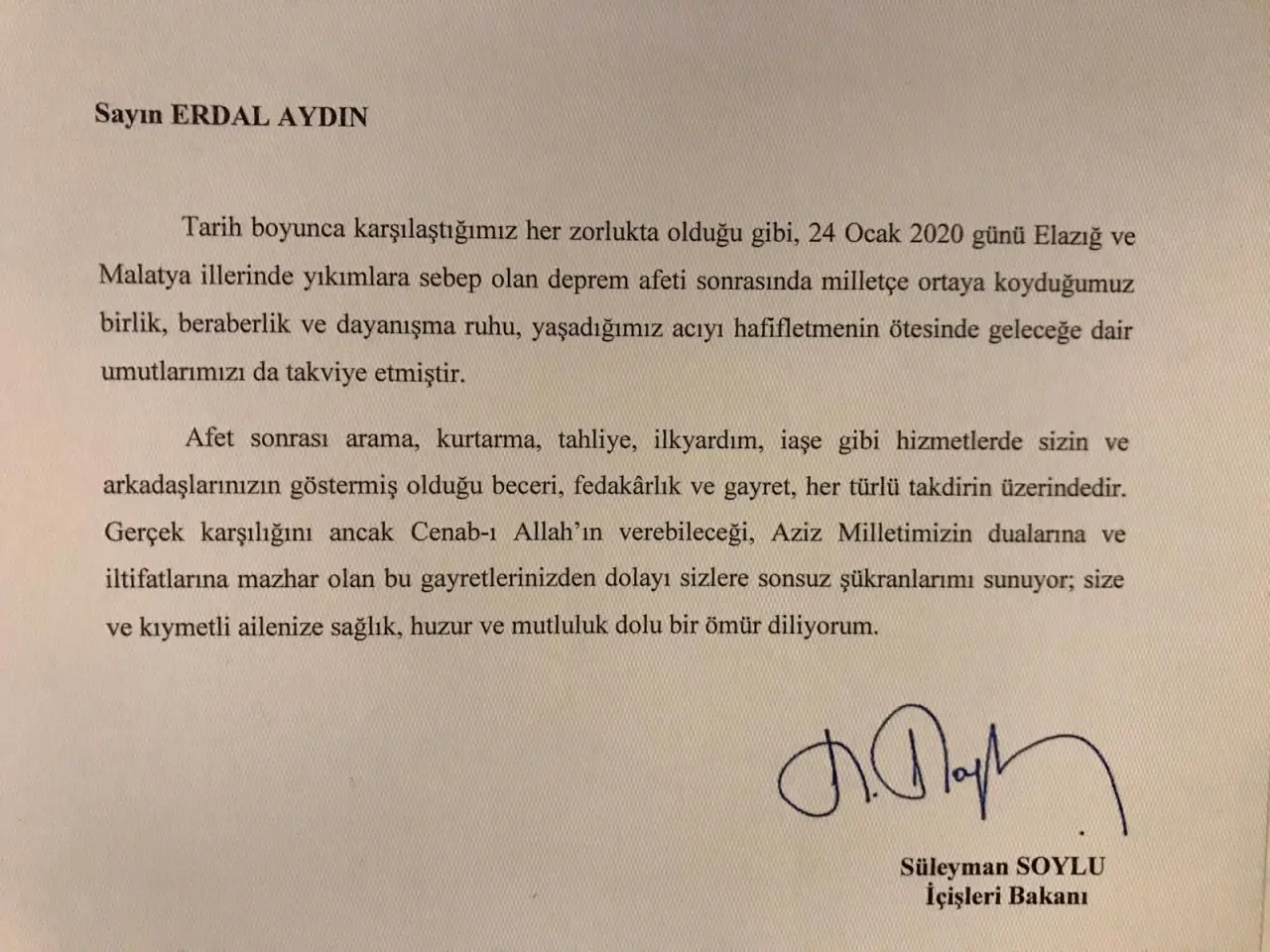 Haber: İç İşleri Bakanı Soylu’dan SAKE’ye Teşekkür - Öne Çıkan