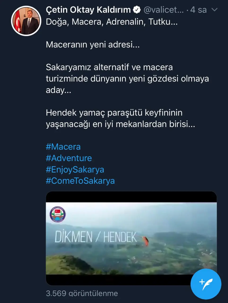 Haber: Yeni Validen Hendek Paylaşımı - Öne Çıkan
