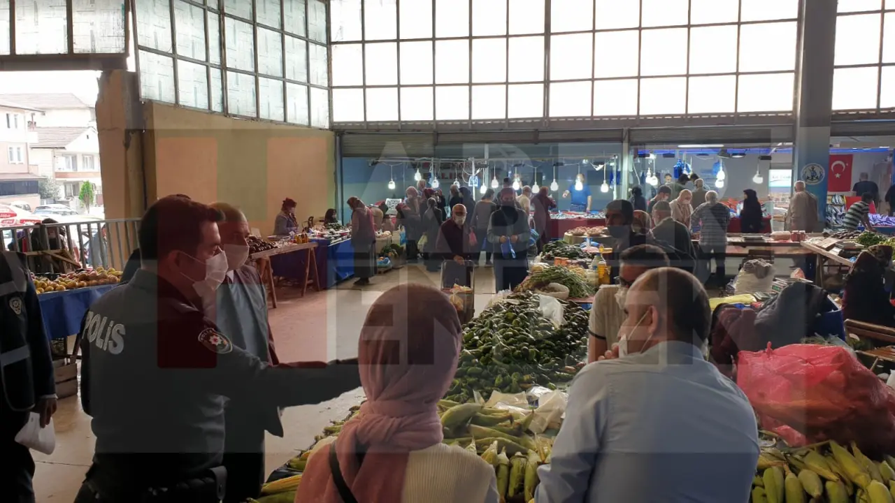 Haber: Hendek Pazarında Korona Denetimi - Galeri-2