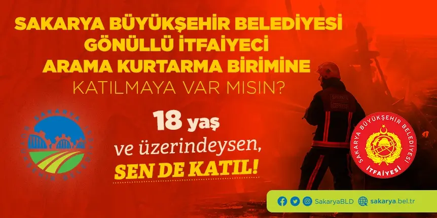 Haber: Gönüllü İtfaiyeci arama kurtarma ekibi için başvurular başladı - Öne Çıkan