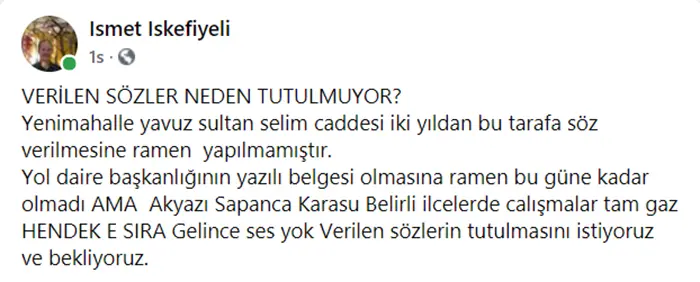 Haber: İskefiyeli; Verilen Sözler Neden Tutulmuyor - Galeri-1