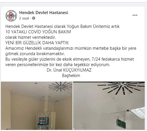 Haber: Hendek'te Covid Yoğun Bakım Ünitesi Hizmete Girdi - Galeri-1