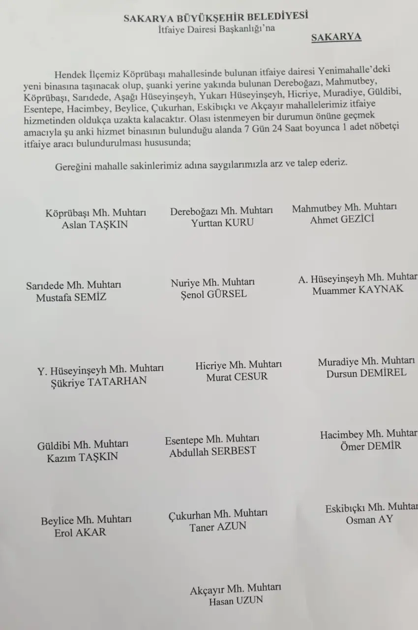 Haber: Muhtarlardan İtfaiye Müfreze Olarak Kalsın Talebi - Galeri-1