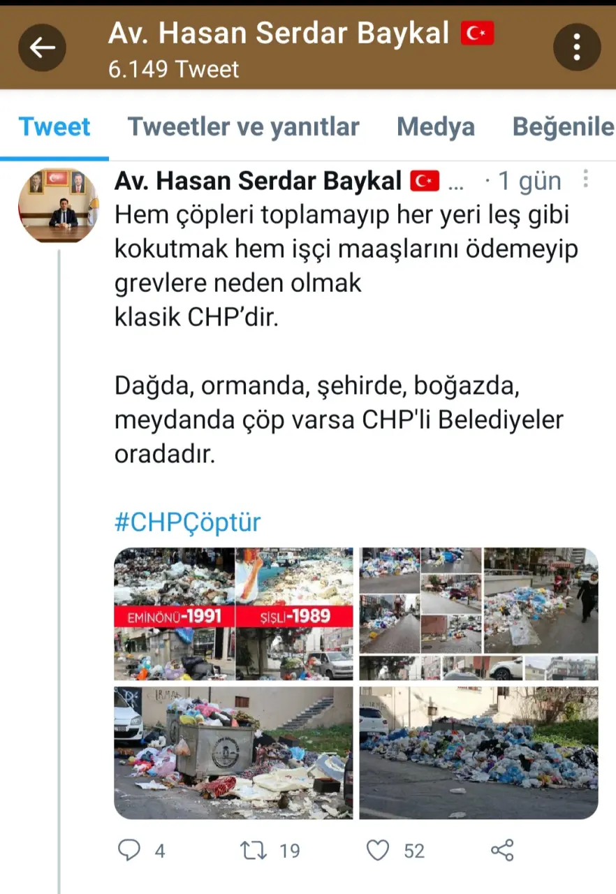 Haber: Baykal'ın CHP Çöptür Paylaşımına Bayraktar'dan Yanıt - Galeri-1