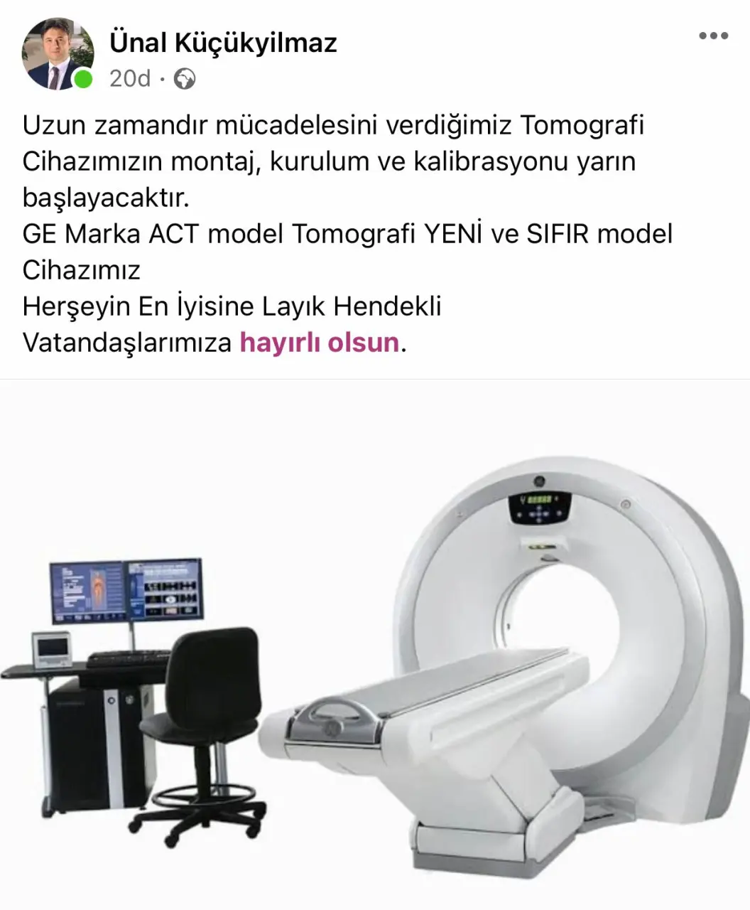 Haber: Hendek’te Hastanenin Tomografi Sorunu Çözüldü - Öne Çıkan