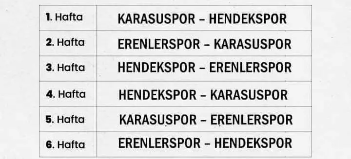 Haber: Hendekspor'un Maç Programı Belli Oldu - Galeri-1