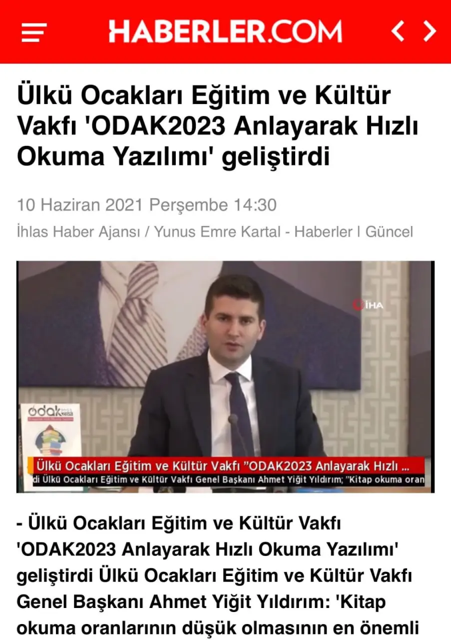 Haber: ODAK2023 Yazılımı Yerel Ve Ulusal Basında Büyük Yer Aldı. - Galeri-2